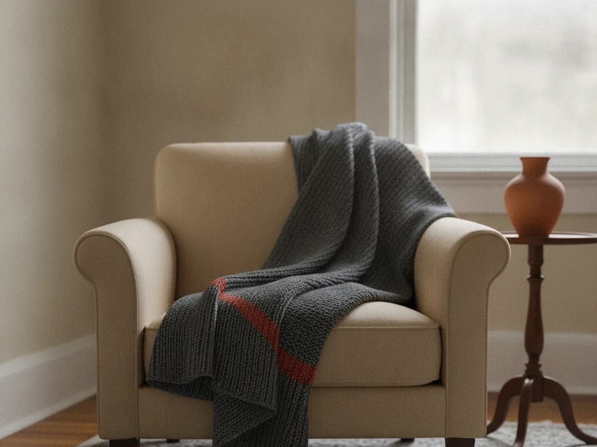 Ruhiges Wohnzimmer vor einer Haushaltsauflösung
